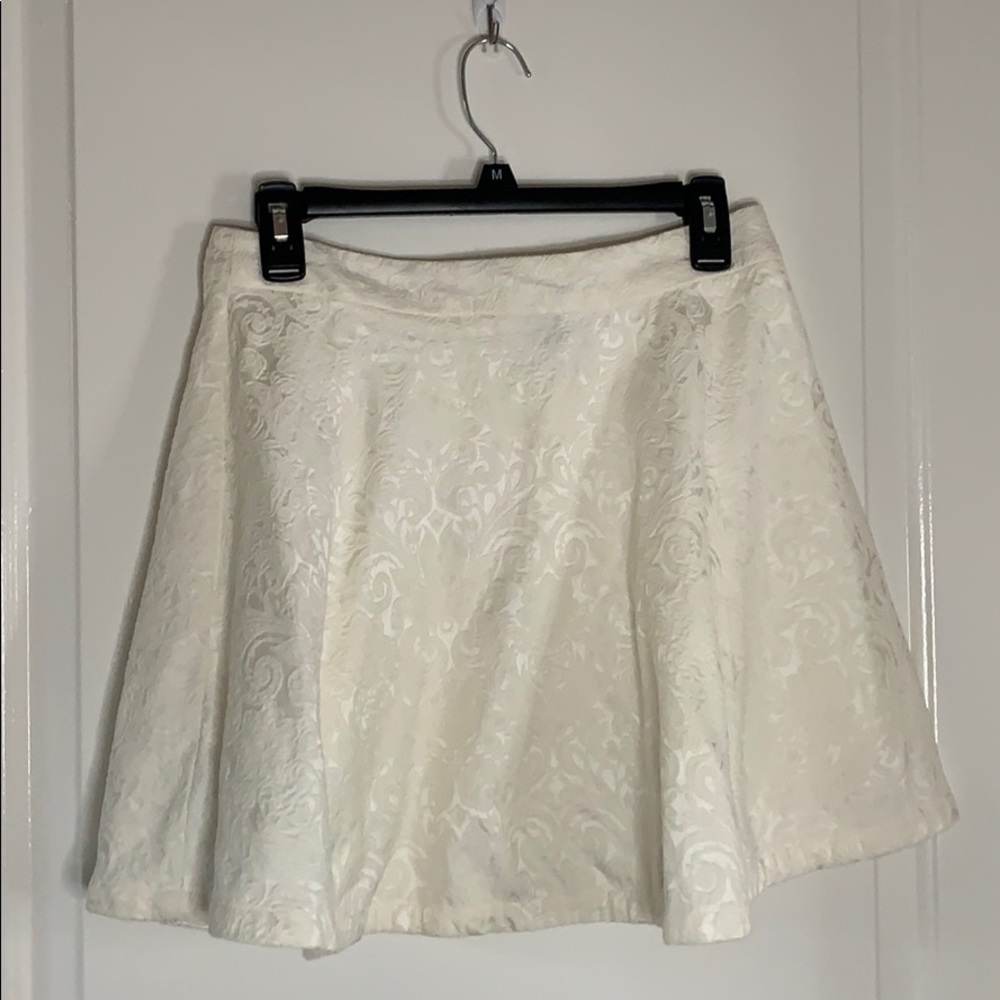 White Lightly Designed Skirt